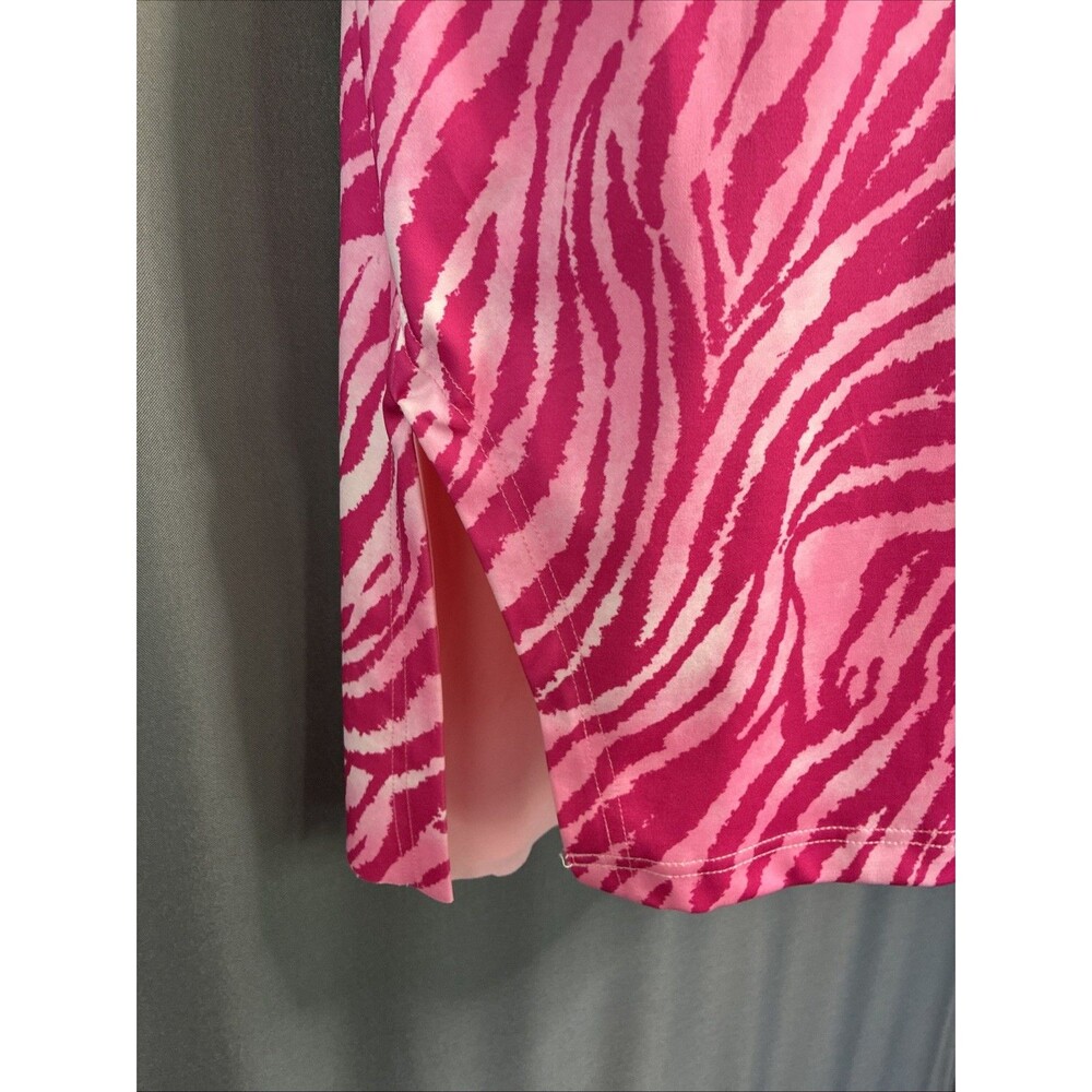 Vivienne Hu Cut Out Bodycon Cocktail Dress Sz 4 Bold Pink Zebra Print Party READ - Picture 13 of 16